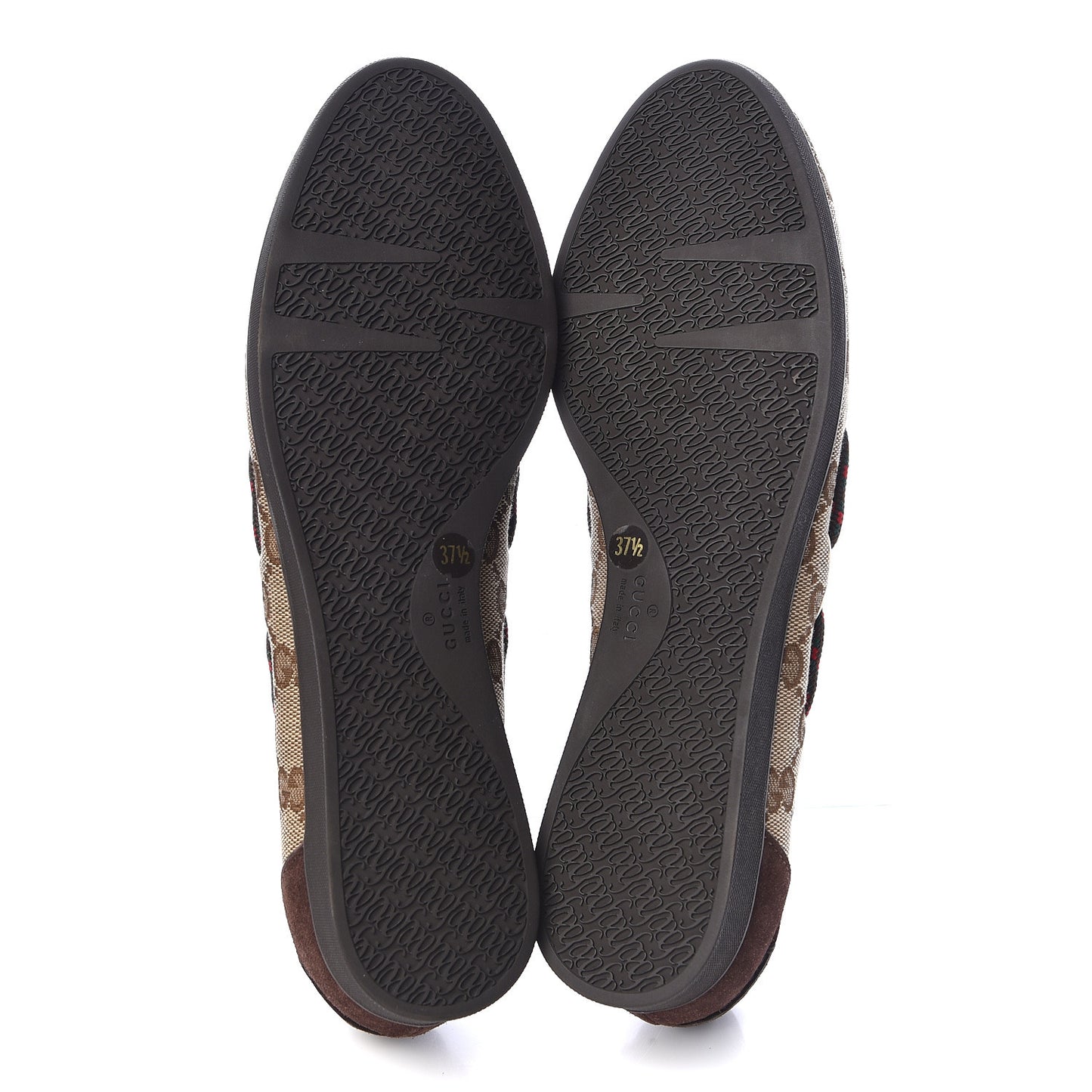 GG Monogram Ballet Flats 37.5 Beige Ebony