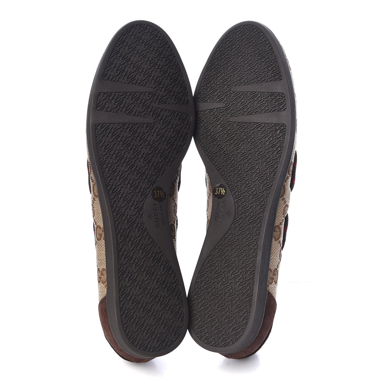 Gucci GG Monogram Ballet Flats 37.5 Beige Ebony 7 of 11