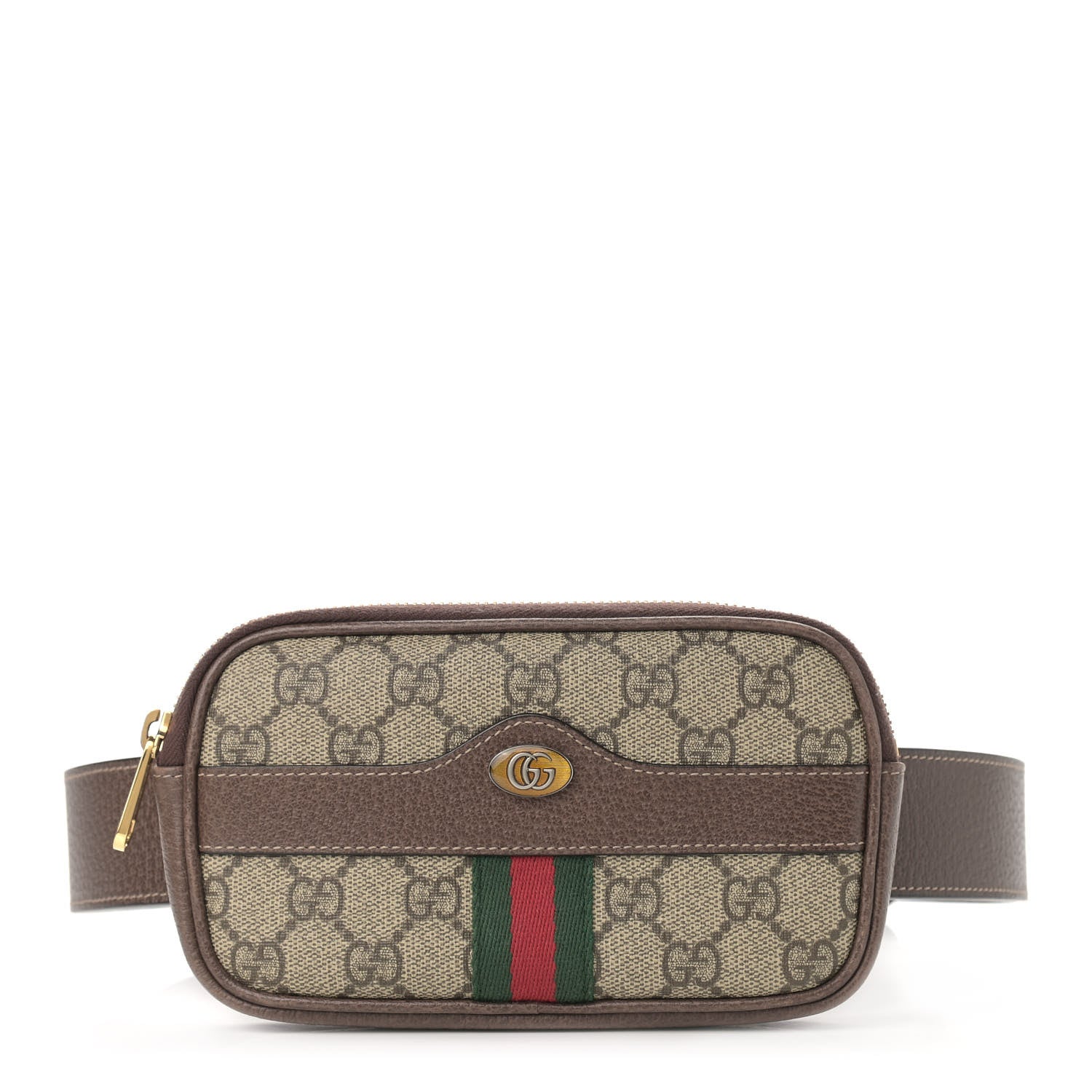 Gucci GG Supreme Monogram Ophidia Belted iPhone Case 85 34 Dark Brown 1 of 11