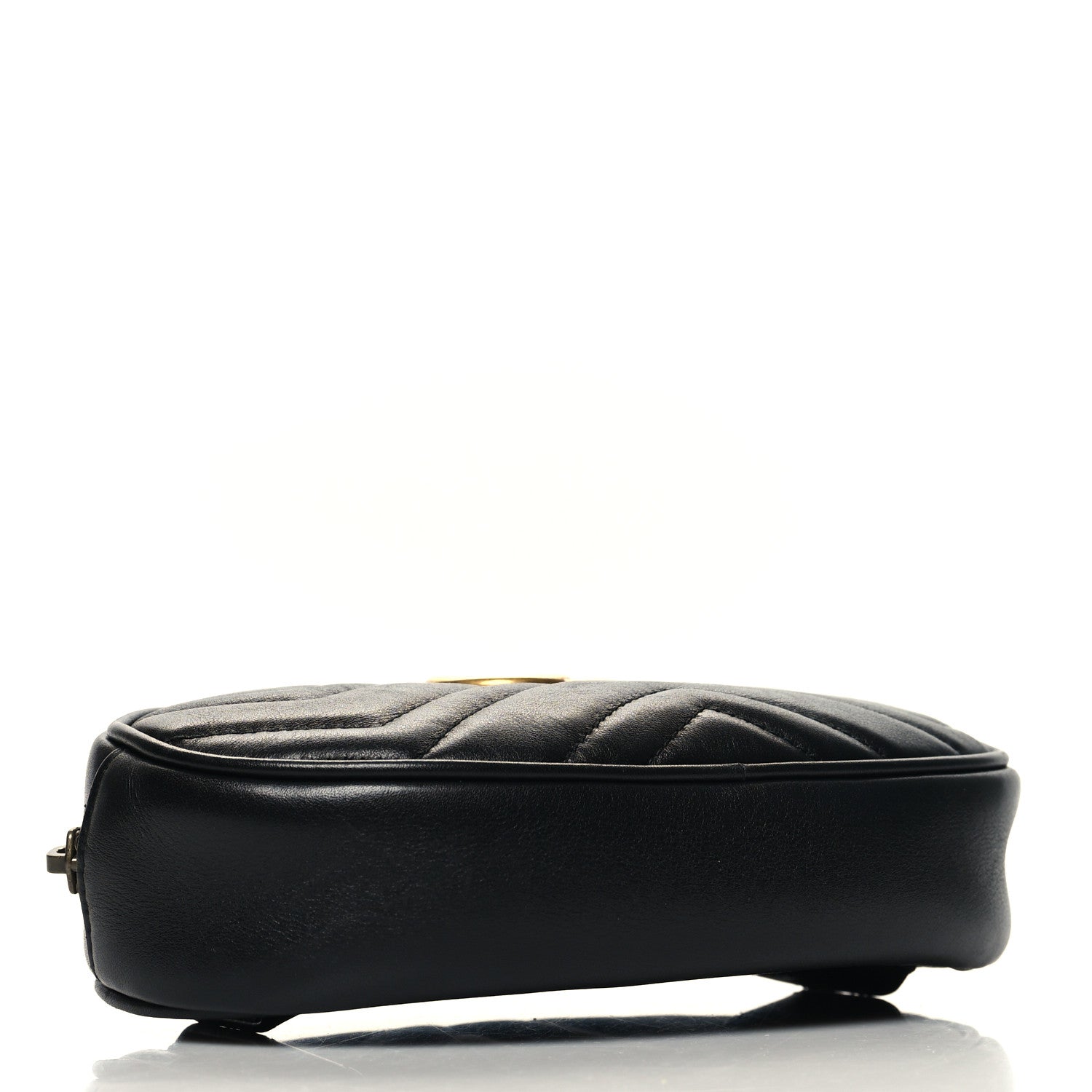 Gucci Calfskin Matelasse GG Marmont Belt Bag 85 34 Black 4 of 14