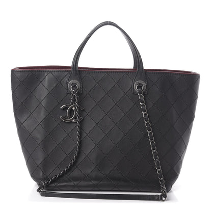 Chanel Calfskin Stitched Medium Shopping Tote Black 1 of 11