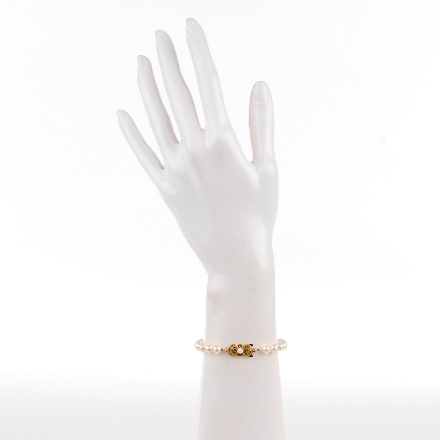 18K Yellow Gold 6mm Akoya Cultured Pearl Strand Bracelet