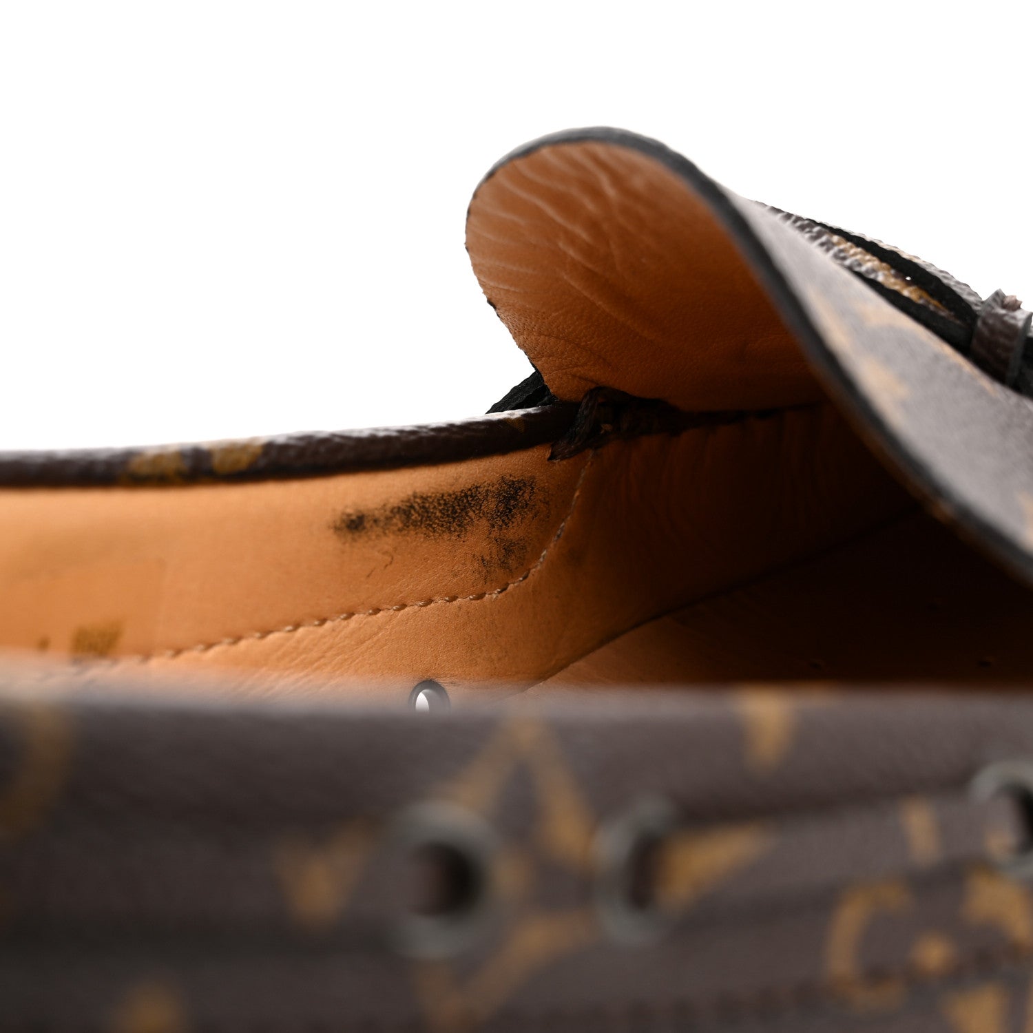 Louis Vuitton Monogram Mens Arizona Car Shoe Moccasin Loafers 8 11 of 12