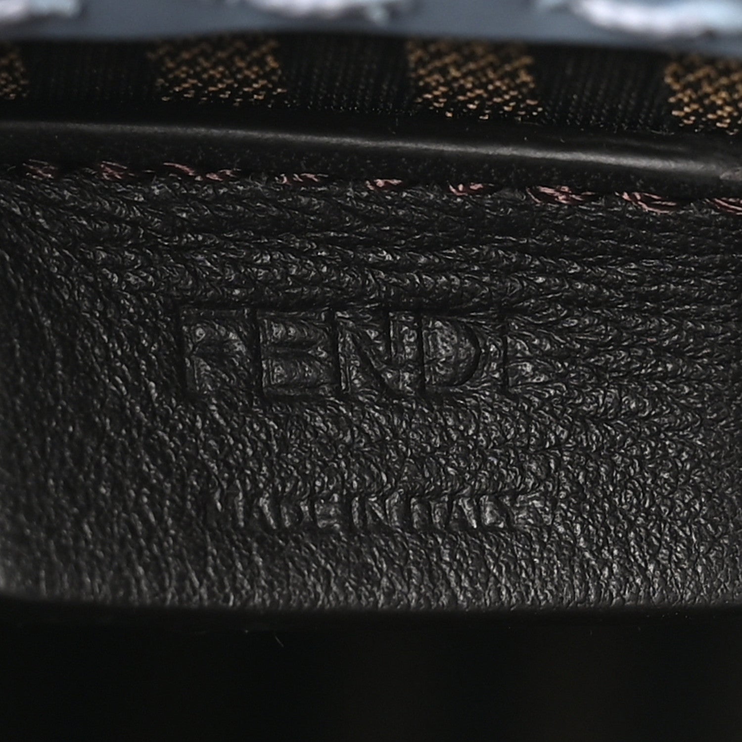 Fendi Vitello King Plexiglass Logo Embossed Mini Fendi Sunshine Shopper Tote Azzurro Baby 6 of 10