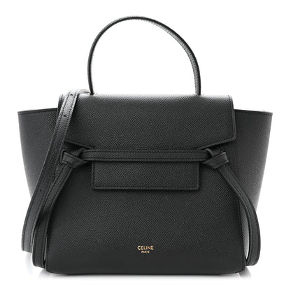 Celine Grained Calfskin Nano Belt Bag Black 1 of 10