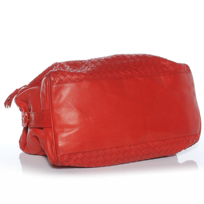 Bottega Veneta Vintage Nappa Intrecciato Bag Red 4 of 6
