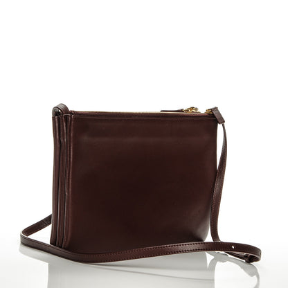Celine Lambskin Large Trio Crossbody Bag Burgundy 3 of 6