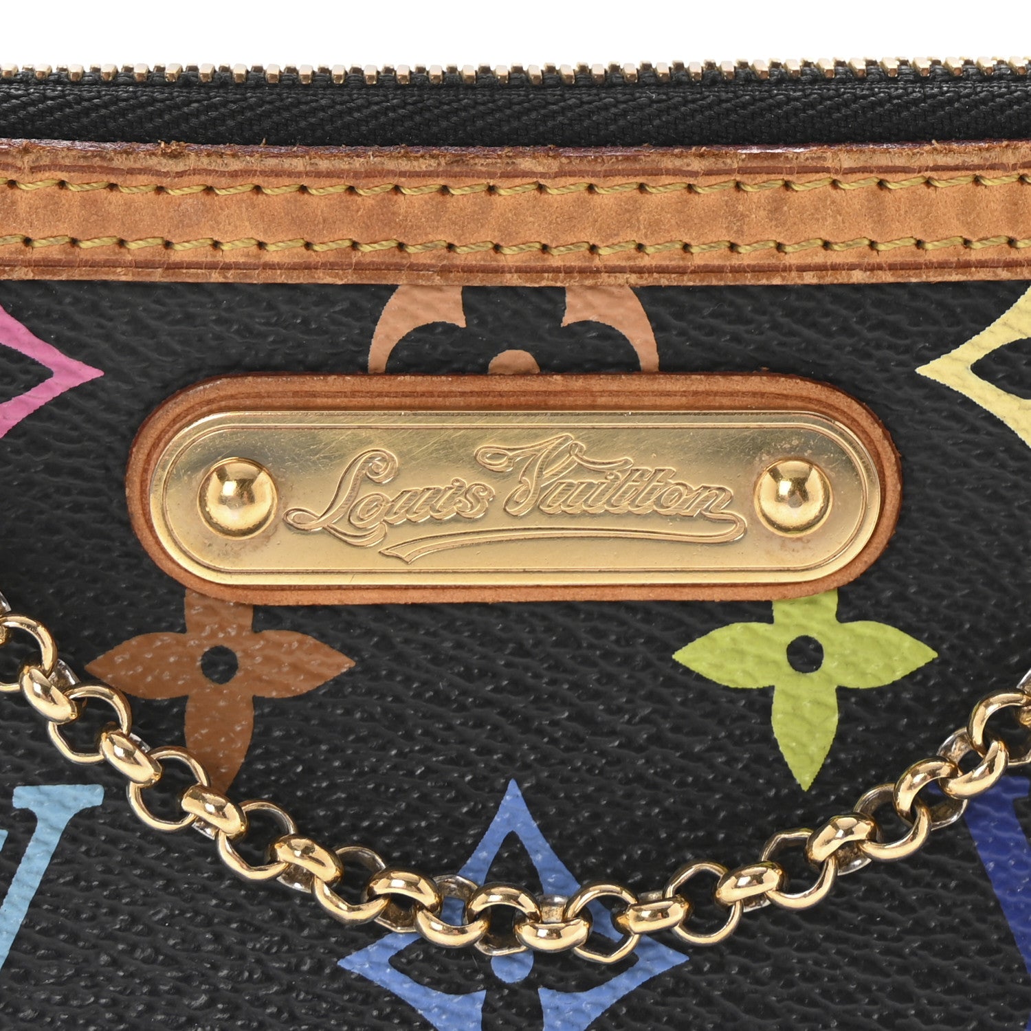 Louis Vuitton Monogram Multicolor Pochette Milla MM Black 7 of 9
