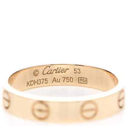 Cartier 18K Yellow Gold 3.5mm LOVE Wedding Band Ring 53 6.25 4 of 5