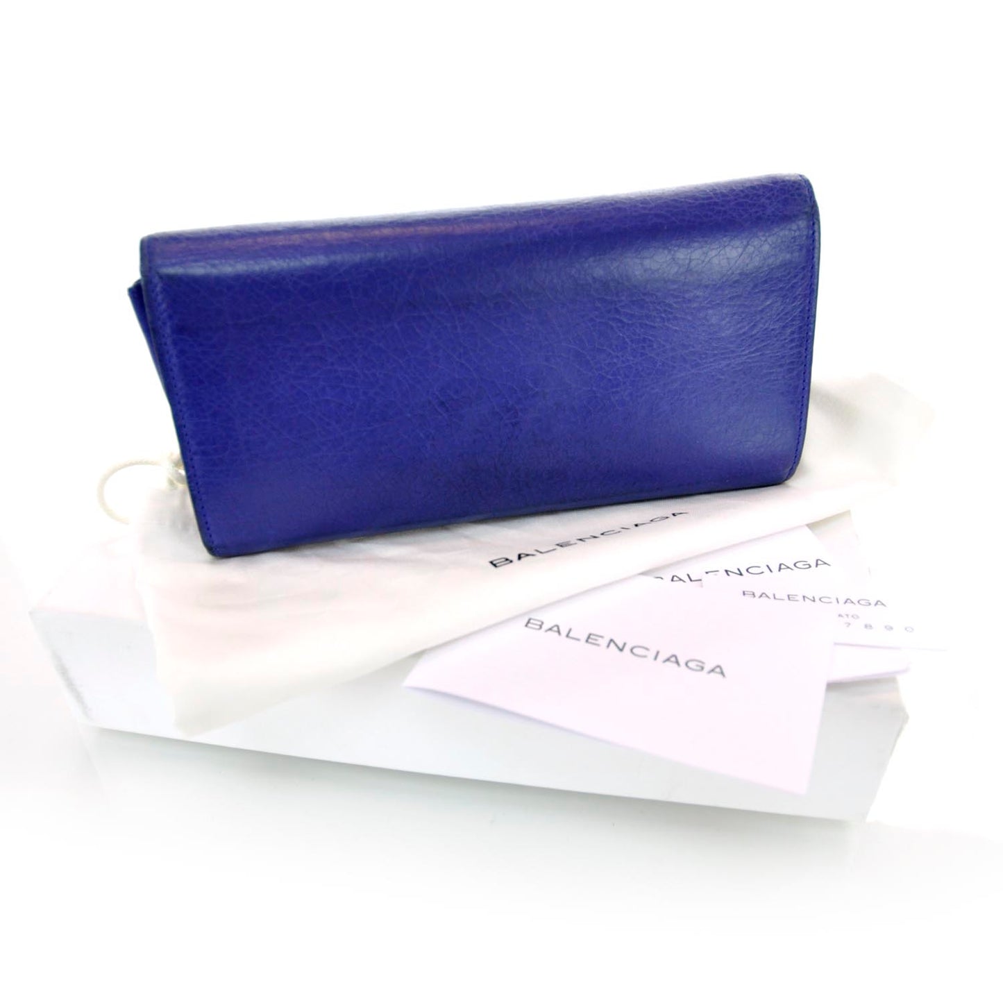 Agneau Giant 12 Rose Gold Hardware Money Wallet Bleu Lavande
