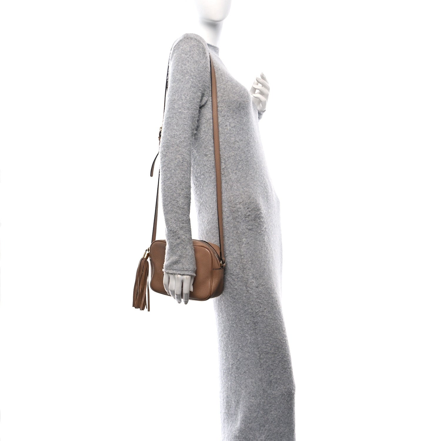 Gucci Pebbled Calfskin Small Soho Disco Bag Camelia 2 of 14
