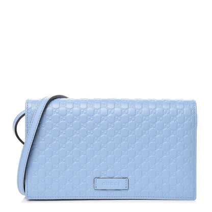 Gucci Microguccissima Crossbody Wallet Mineral Blue 1 of 9