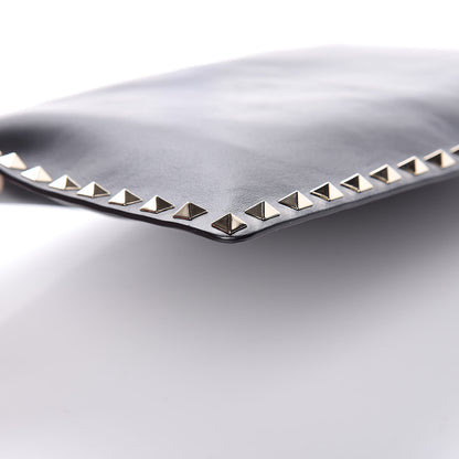 Valentino Garavani Vitello Large Rockstud Zip Pouch Black 7 of 11