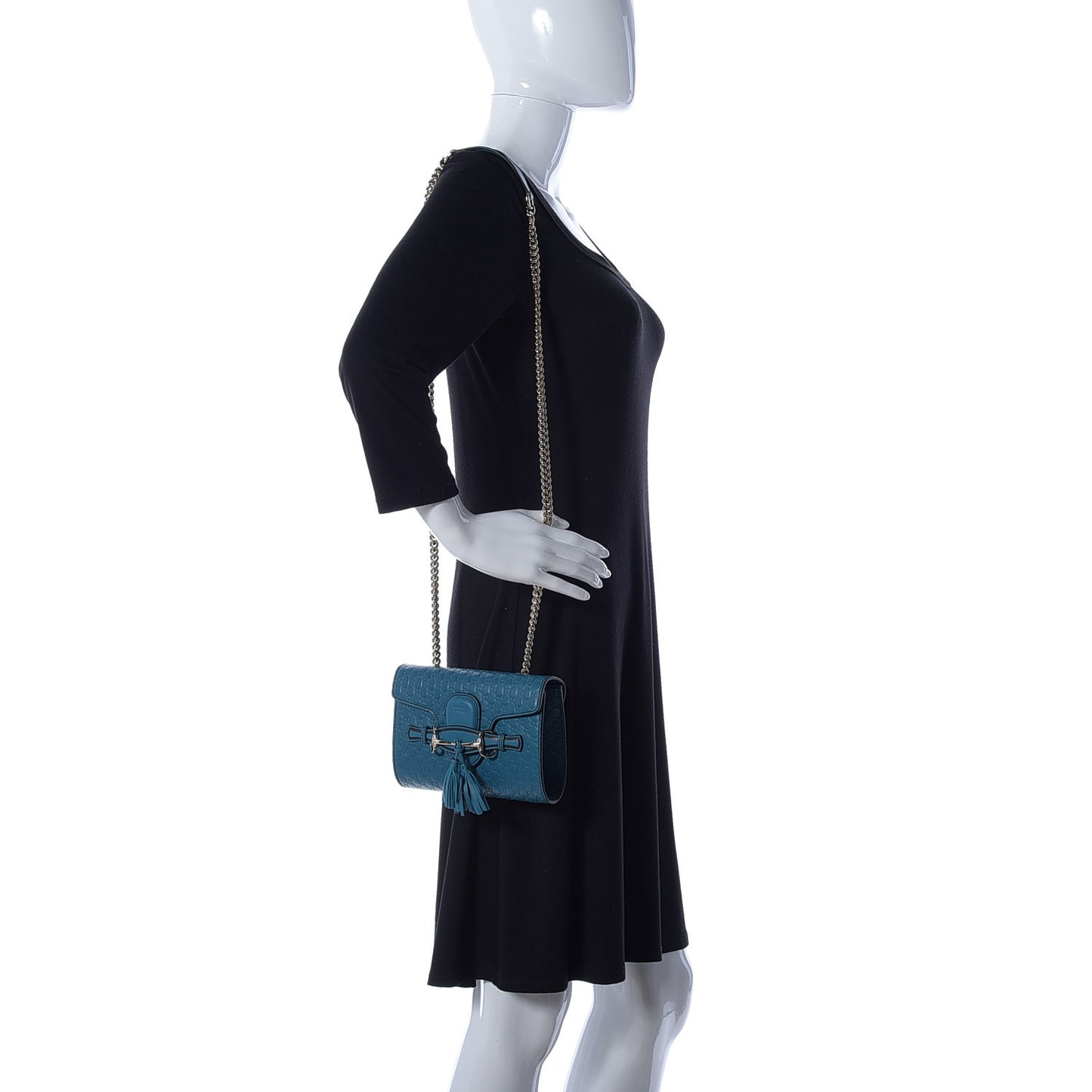 Microguccissima Mini Emily Shoulder Bag Deep Cobalt