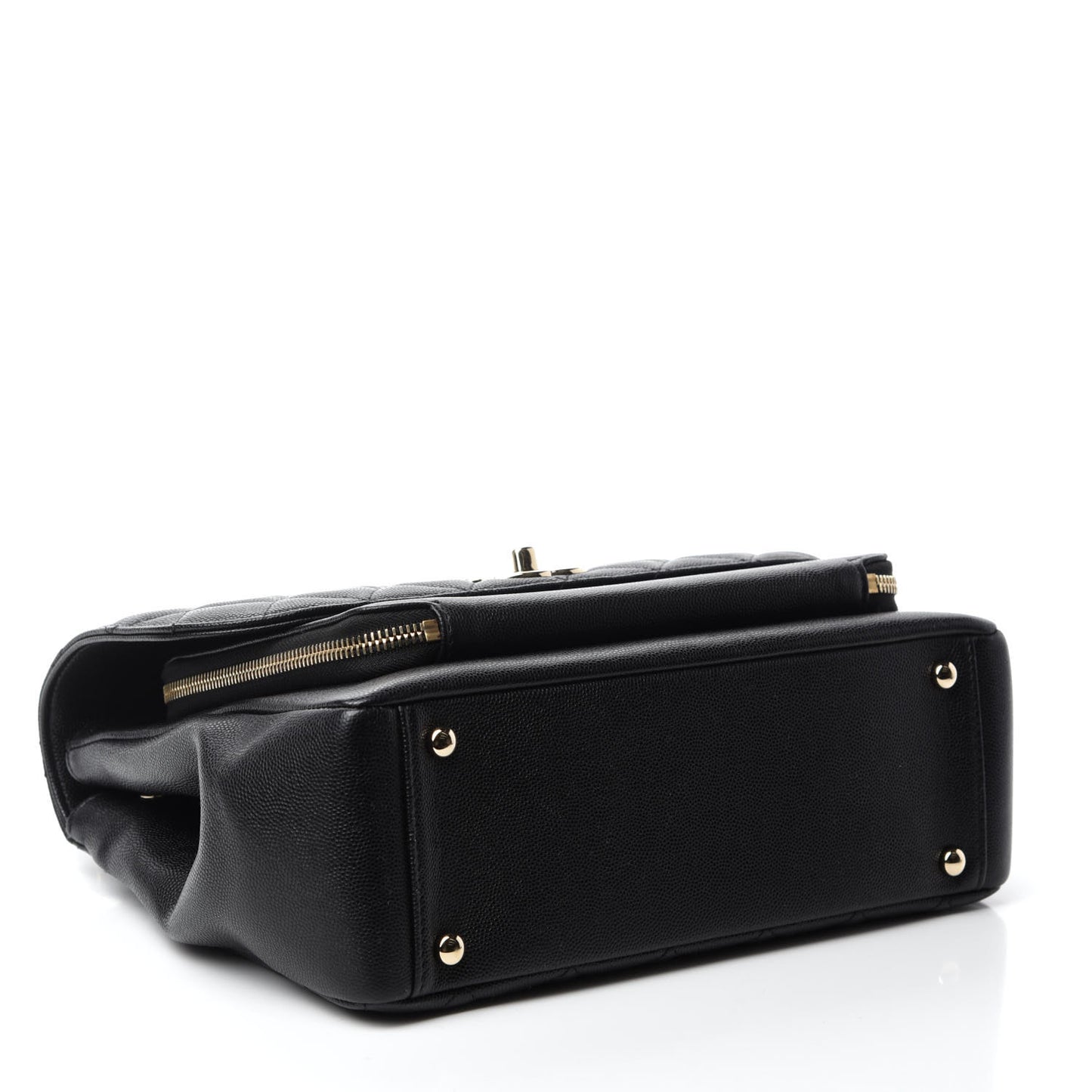 Caviar Quilted Large Business Affinity Flap Black