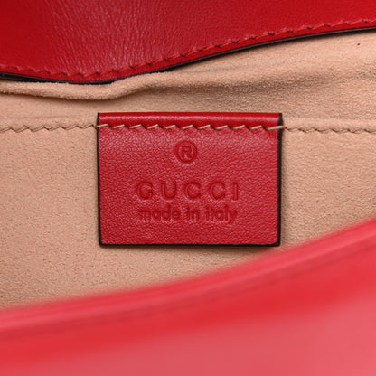 Gucci Calfskin Matelasse Mini GG Marmont Shoulder Bag Hibiscus Red 6 of 10