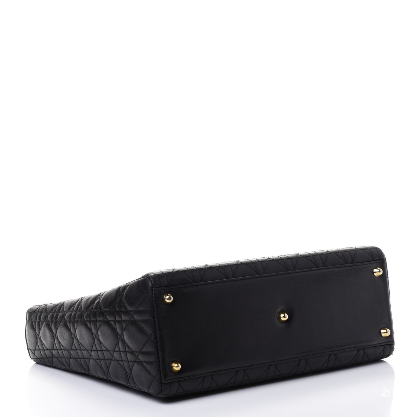 Lambskin Cannage Large Lady Dior Black