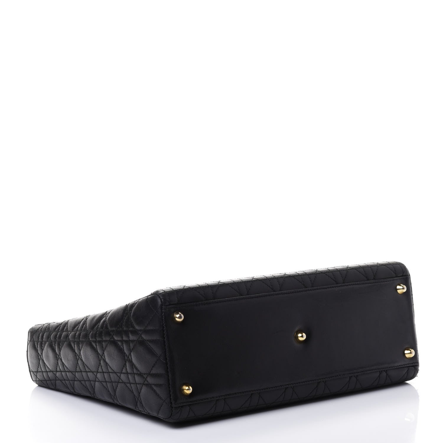 Christian Dior Lambskin Cannage Large Lady Dior Black 3 of 4