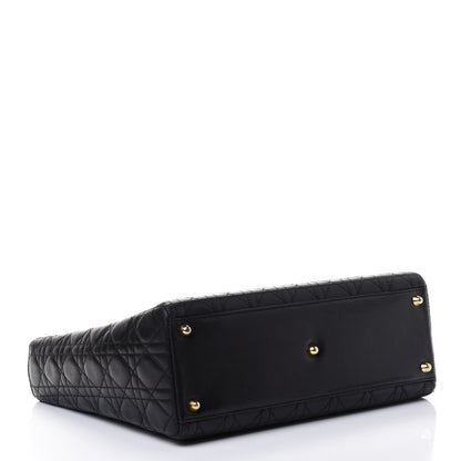 Christian Dior Lambskin Cannage Large Lady Dior Black 3 of 4