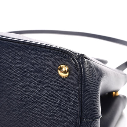 Prada Saffiano Small Galleria Double Zip Tote Baltico 10 of 12