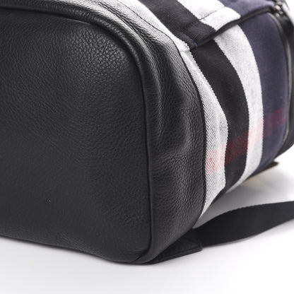 Burberry Overdyed Canvas Mega Check Drifton Backpack Black 10 of 10