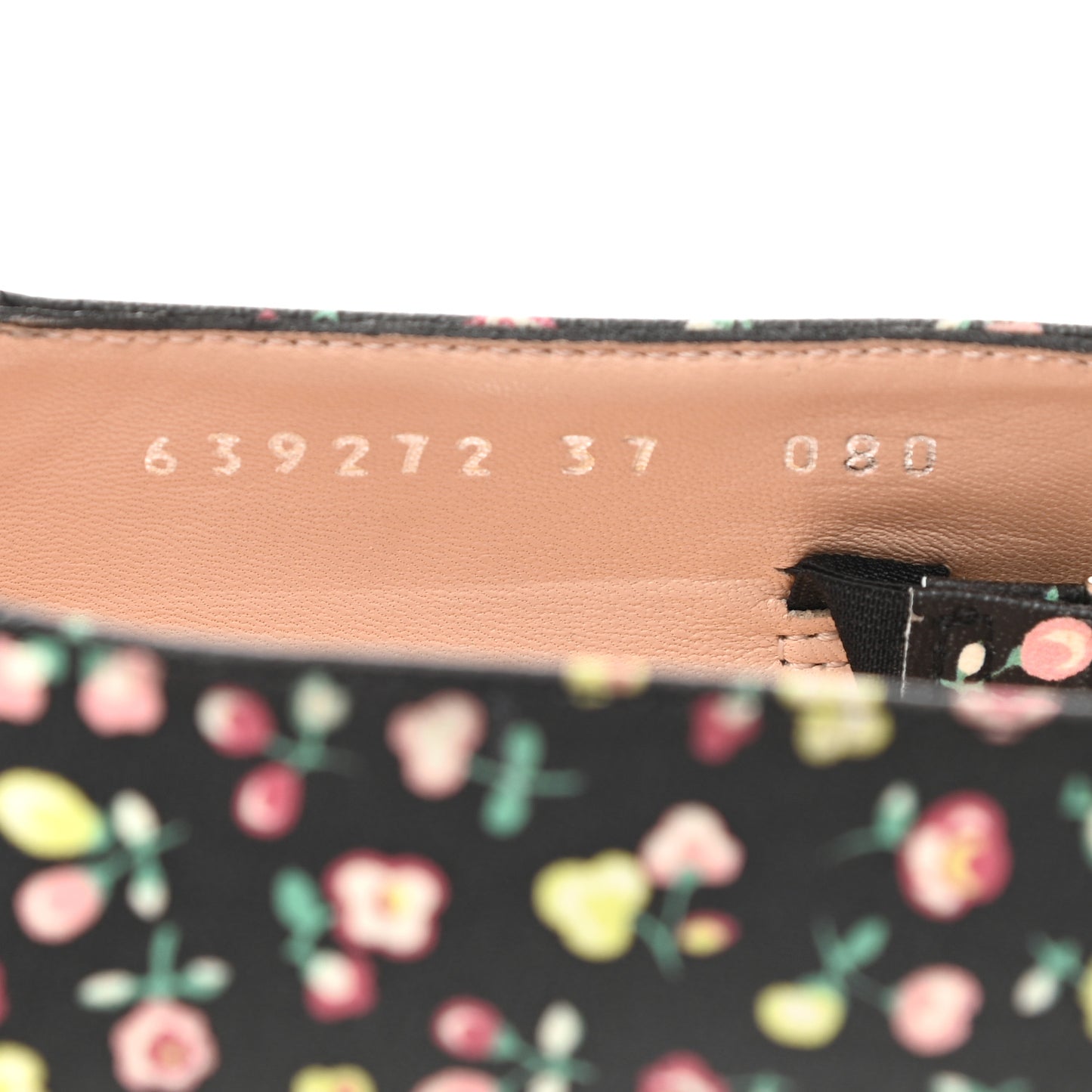 X LIBERTY OF LONDON Nappa Infinity Holly Deva Horsebit Chain Embellished Flats 37 Black Peach