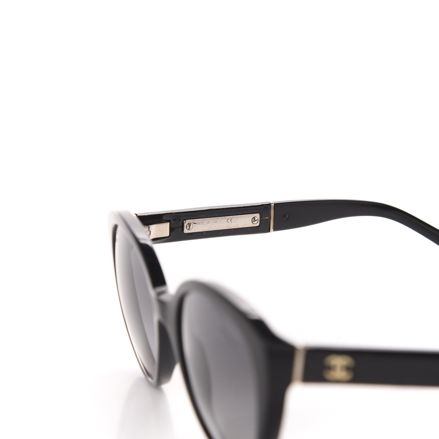 Chanel Polarized Round CC Sunglasses Black 5 of 8