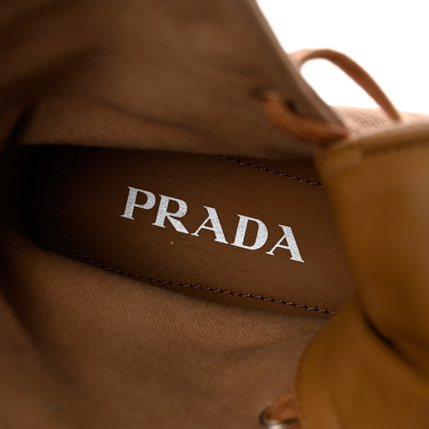 Prada Washed Denim Rocksand 45mm Combat Boots 40 Kaki 7 of 8