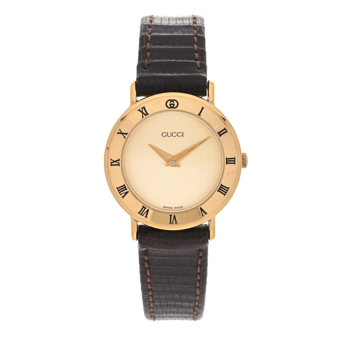 Stainless Steel Lizard 26mm 3000L Quartz Watch Gold