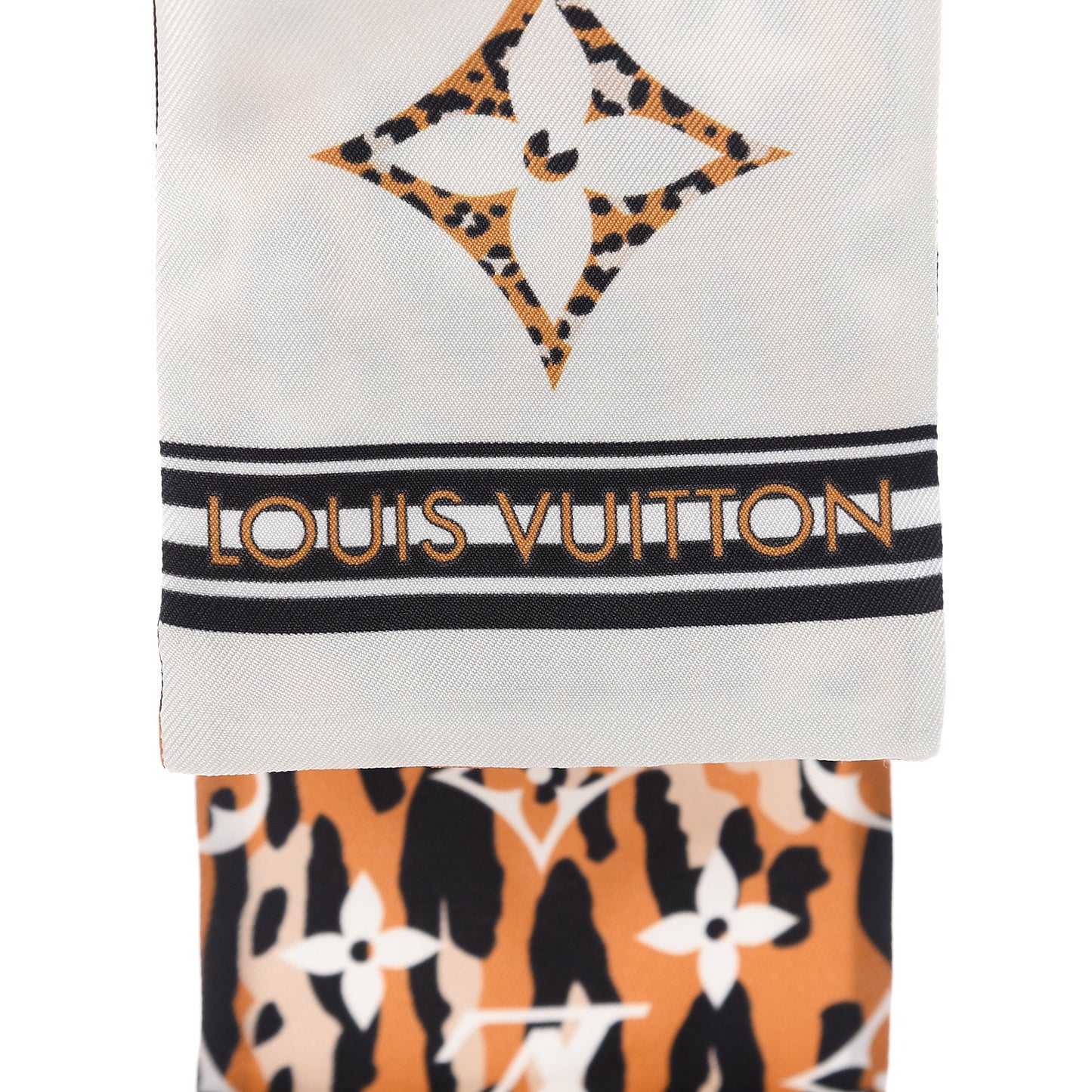 Silk Monogram Giant Jungle Bandeau Ivory