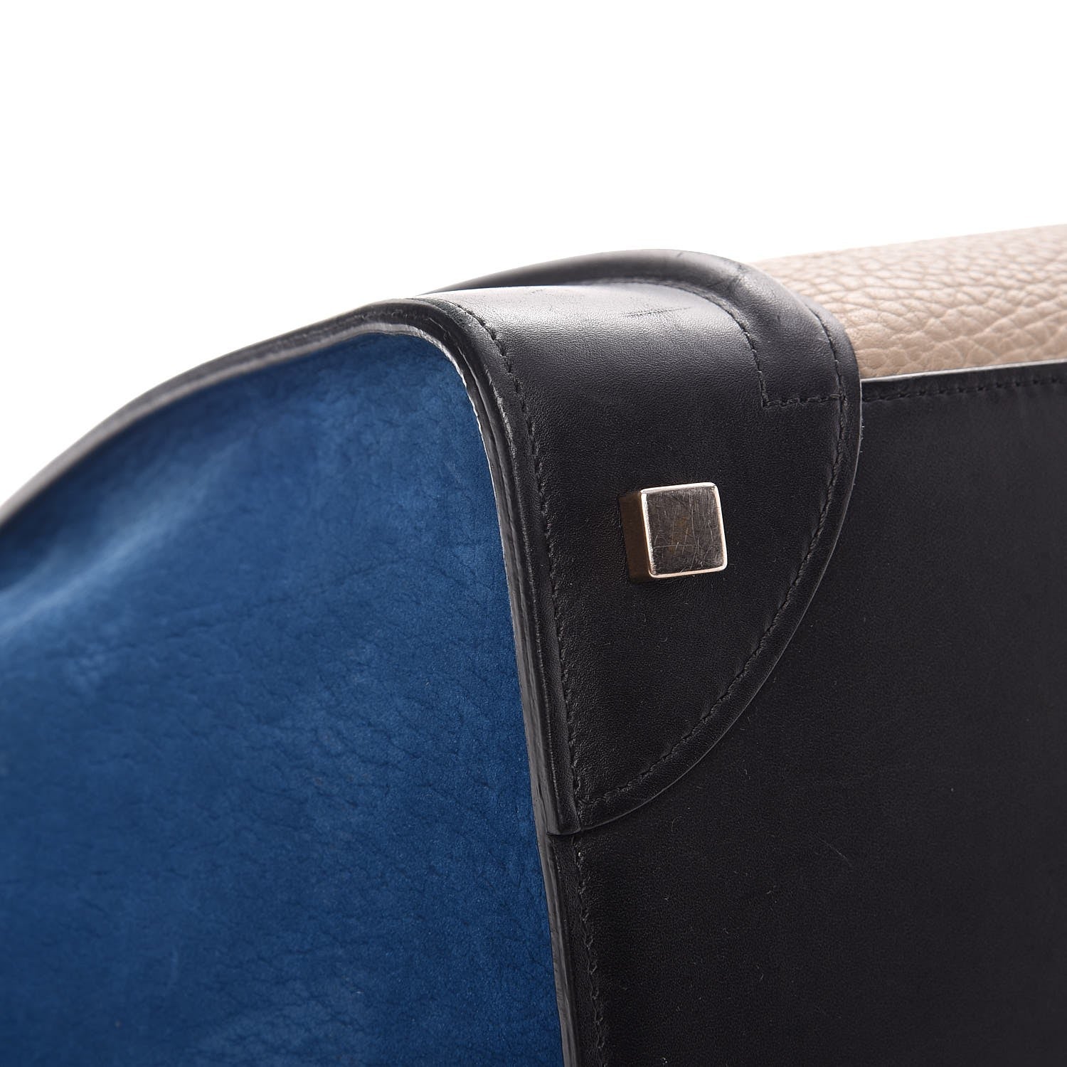 Celine Bullhide Calfskin Suede Mini Tri-Color Luggage Beige 11 of 17