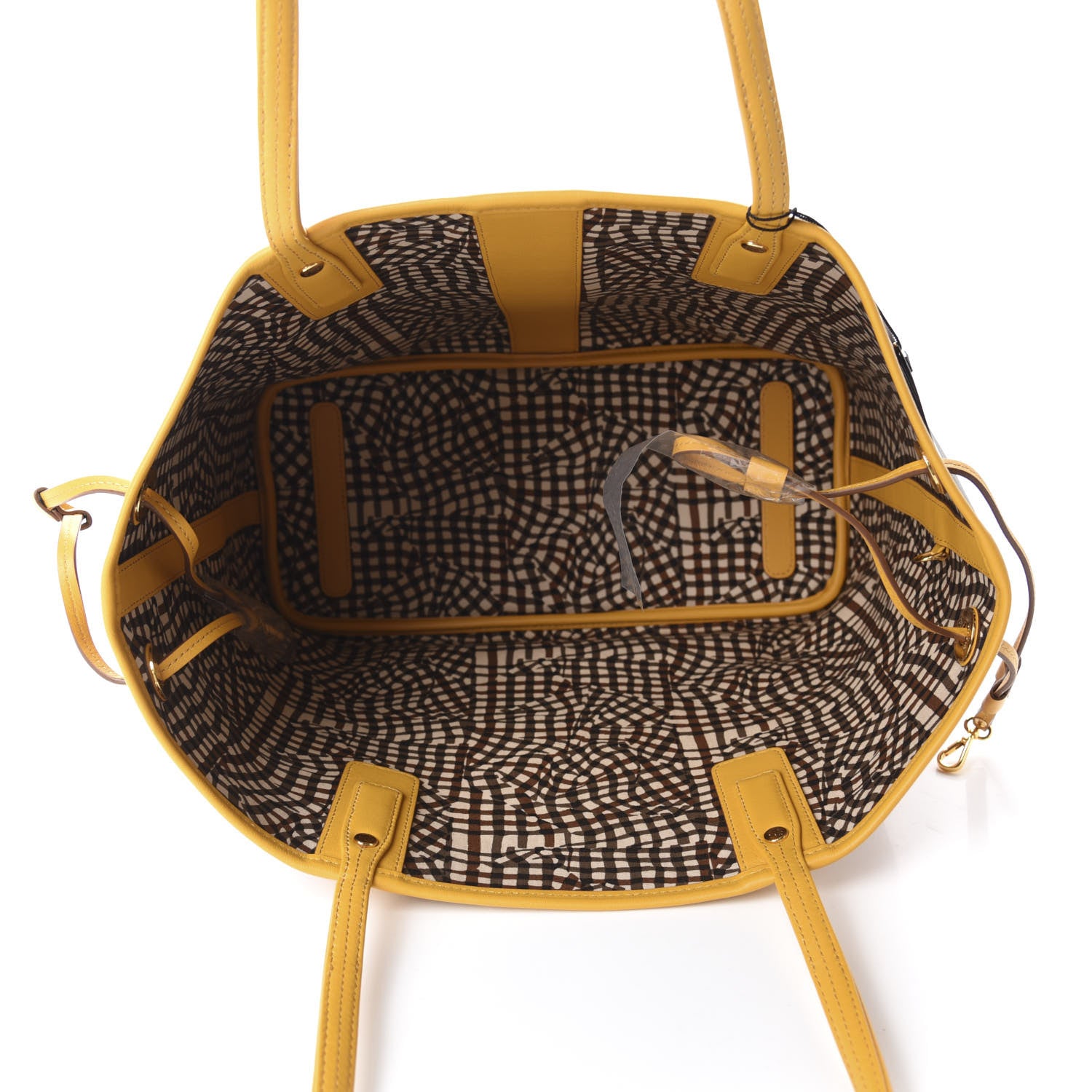 MCM Visetos Medium Liz Reversible Shopper Tote Cognac Yellow 5 of 15