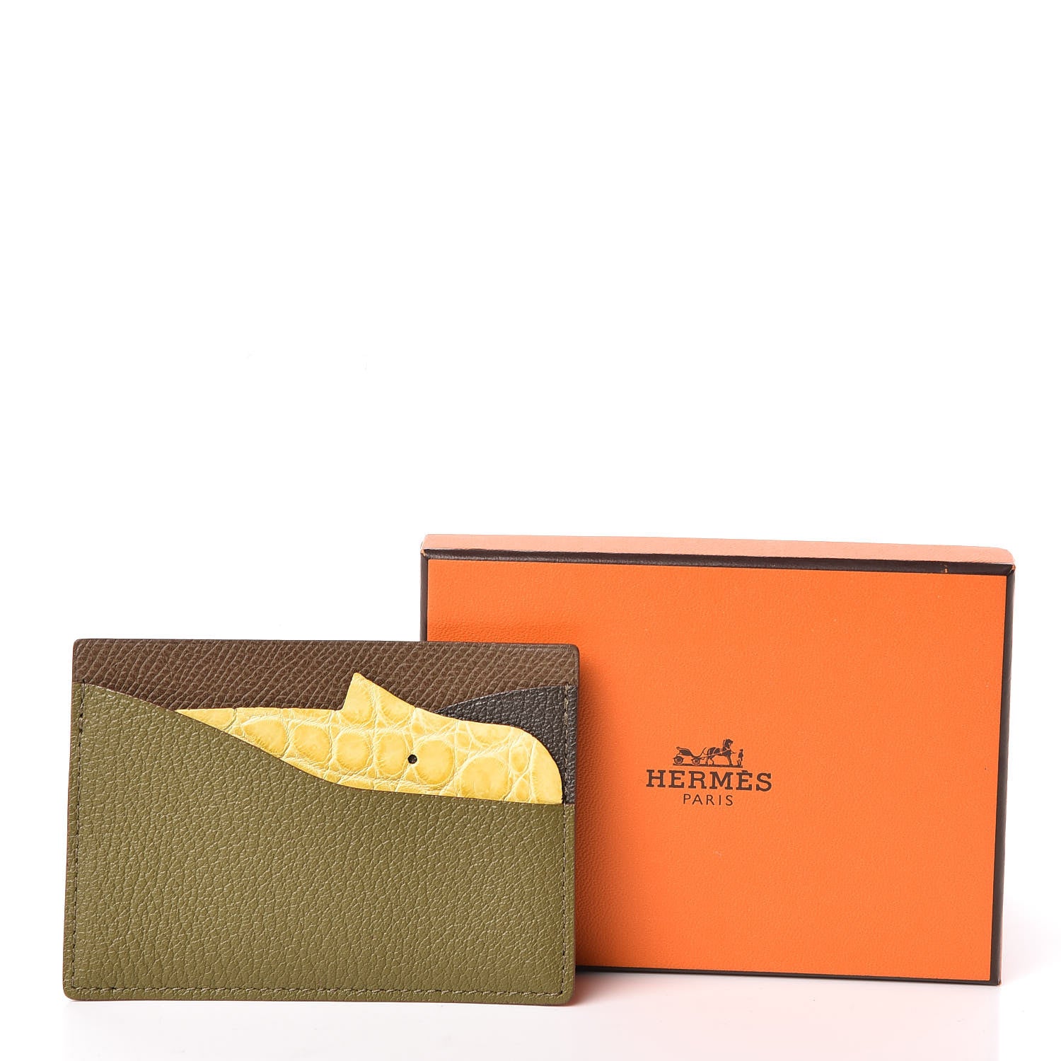 Hermes Chevre Mysore Epsom Alligator Hippopotame Petit H Card Case 7 of 7