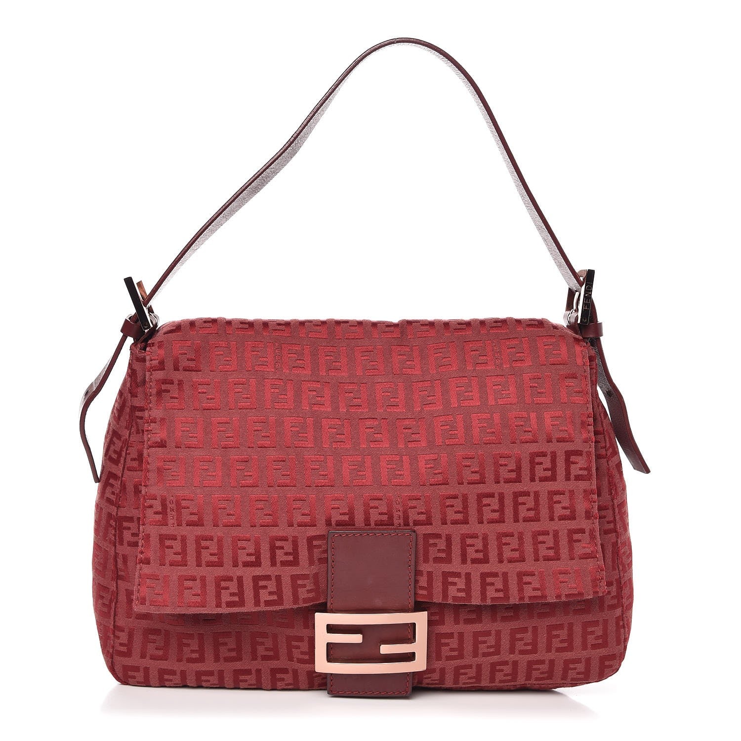 Fendi Zucchino Mama Baguette Red 1 of 7