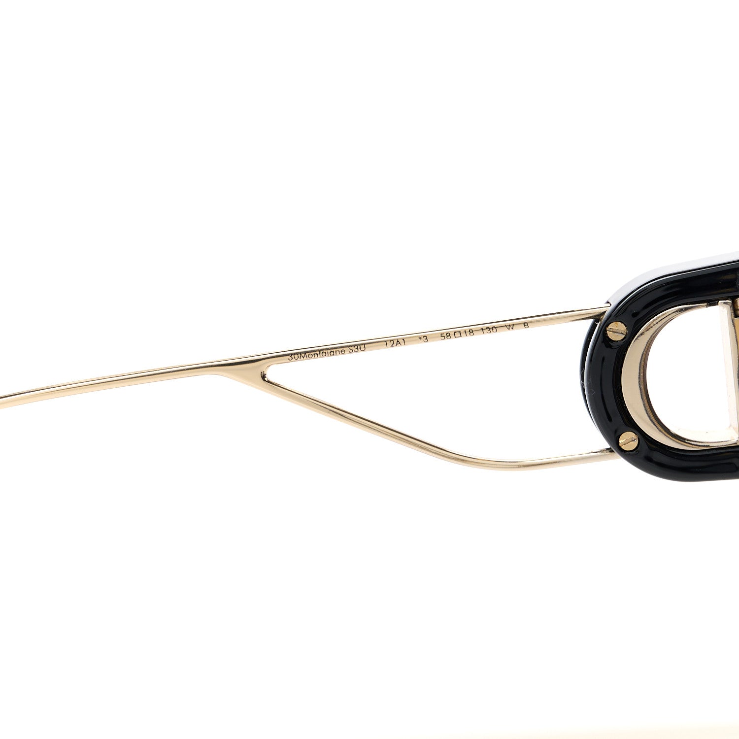 Christian Dior Rectangular 30 Montaigne S3U Sunglasses Black 5 of 9