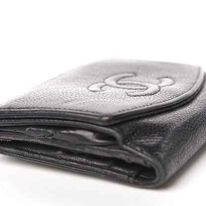 Chanel Caviar Timeless CC Compact French Wallet Black 10 of 20