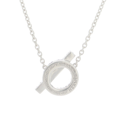 Hermes 18K White Gold Diamond Finesse Pendant Necklace 4 of 5