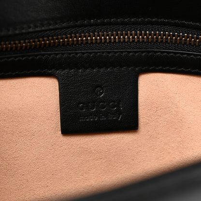 Gucci Calfskin Matelasse Small GG Marmont Shoulder Bag Black 6 of 10