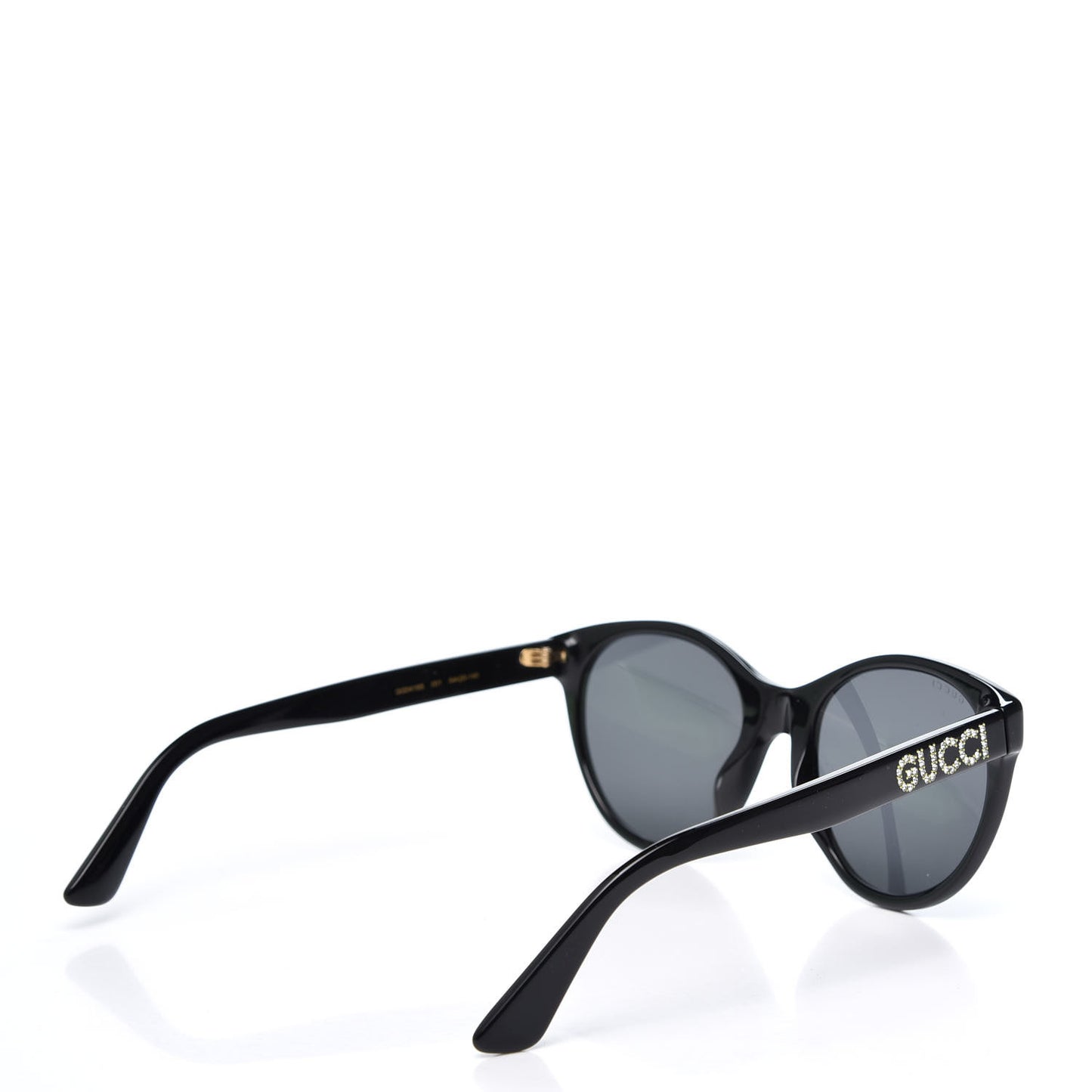 Round Frame Crystal Sunglasses GG 0419S Black