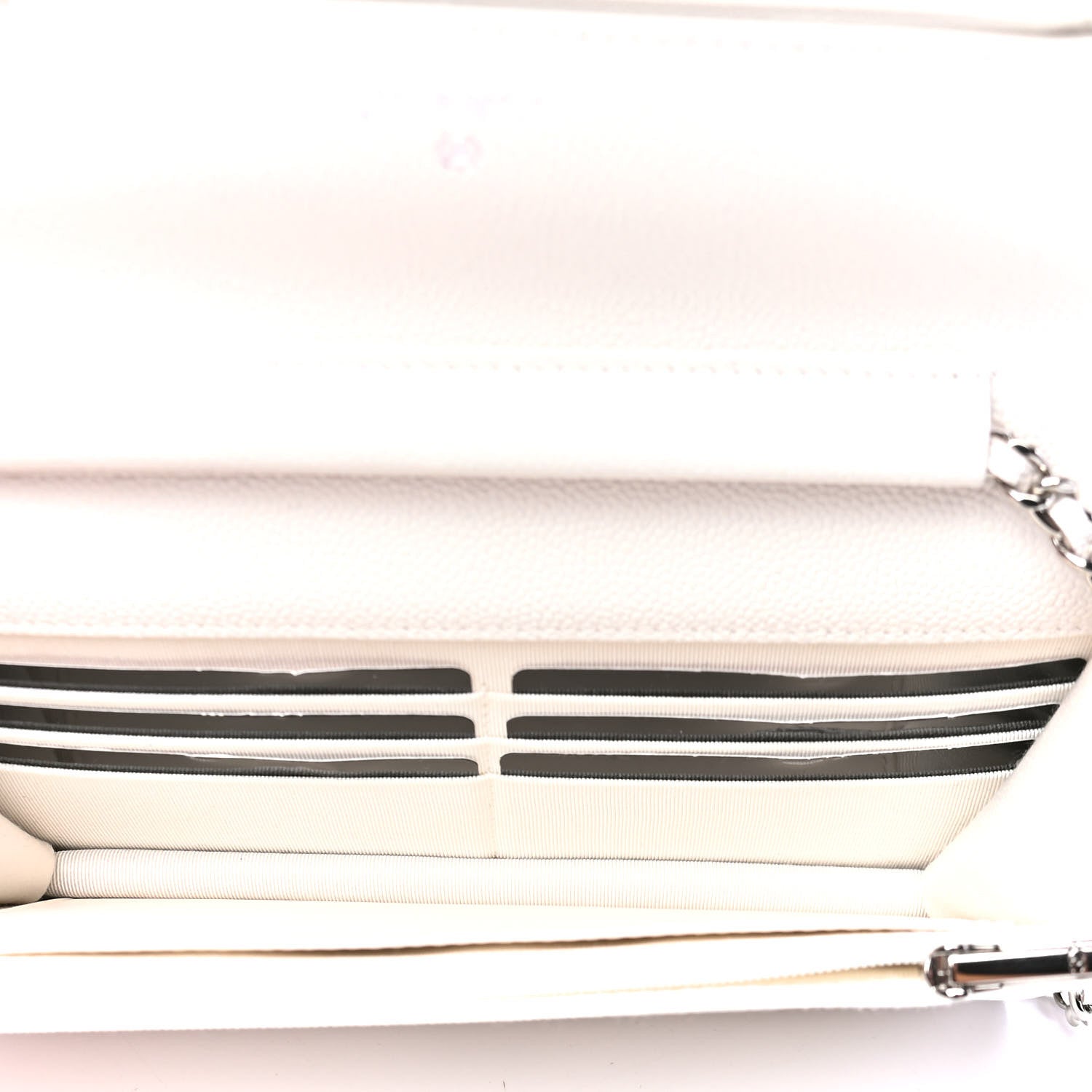 Chanel Caviar Quilted Wallet On Chain WOC White 4 of 4