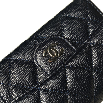 Chanel Caviar Quilted Flap Card Holder Wallet Navy Blue 6 of 6