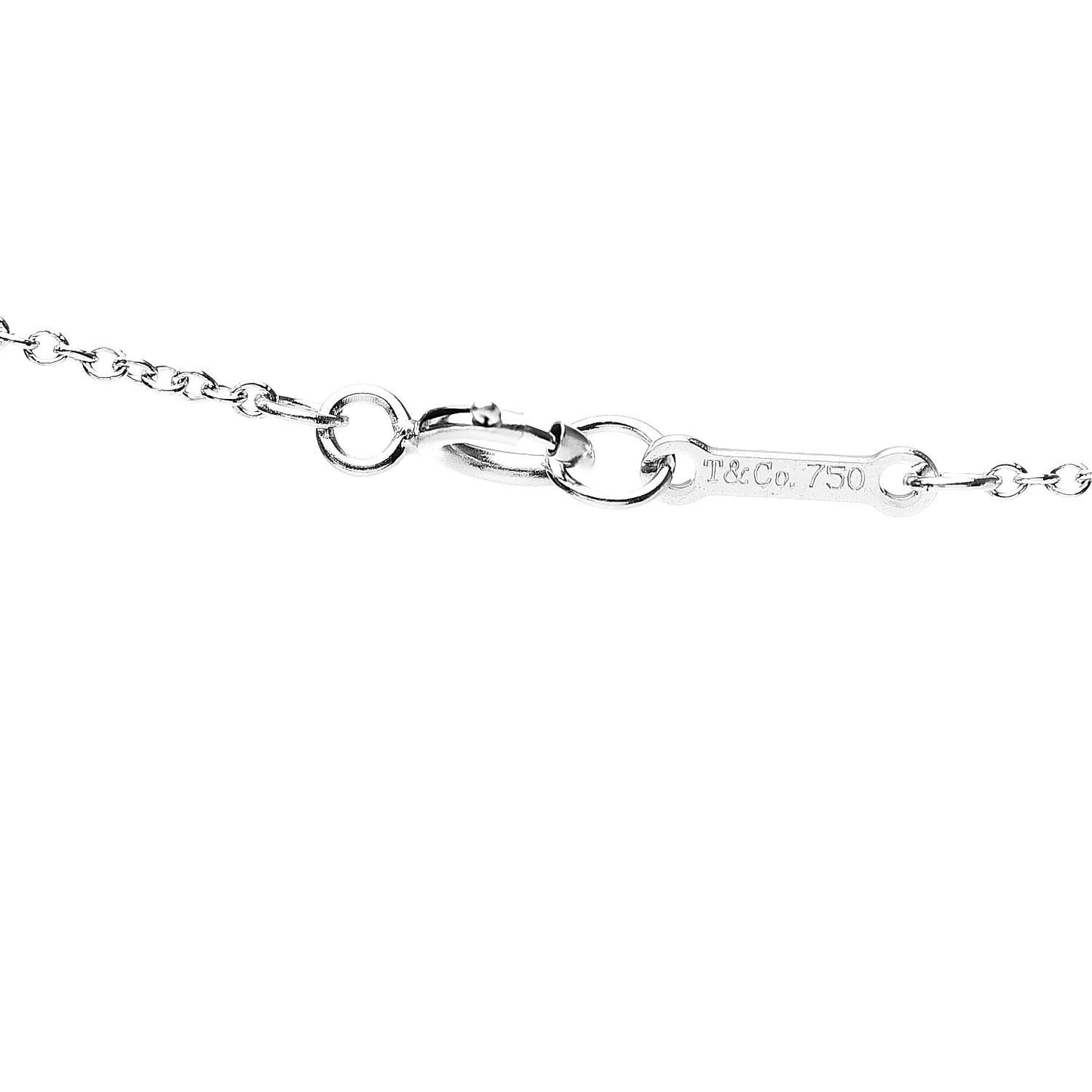 18K White Gold Diamond Small Paloma's Graffiti Kiss Pendant Necklace