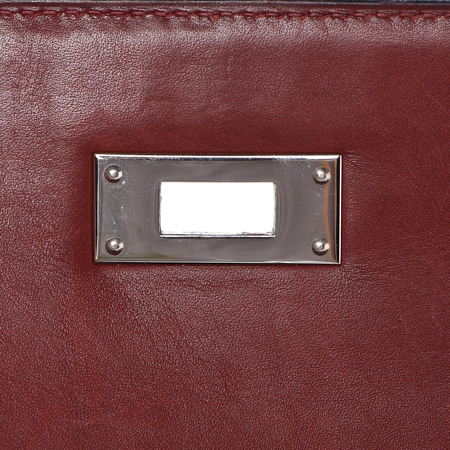 Hermes Barenia Sellier Waffle Kelly 35 Rouge H 22 of 34
