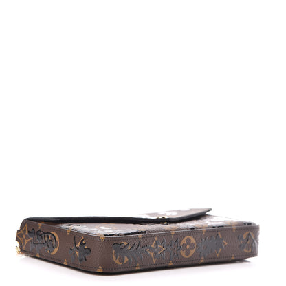 Louis Vuitton Monogram Blossom Pochette Felicie Chain Wallet Black 4 of 10