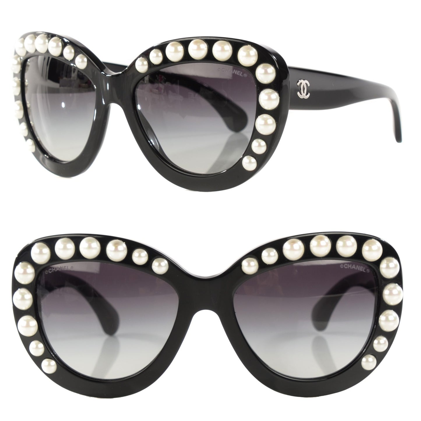 Pearl Butterfly Sunglasses S0116 Black