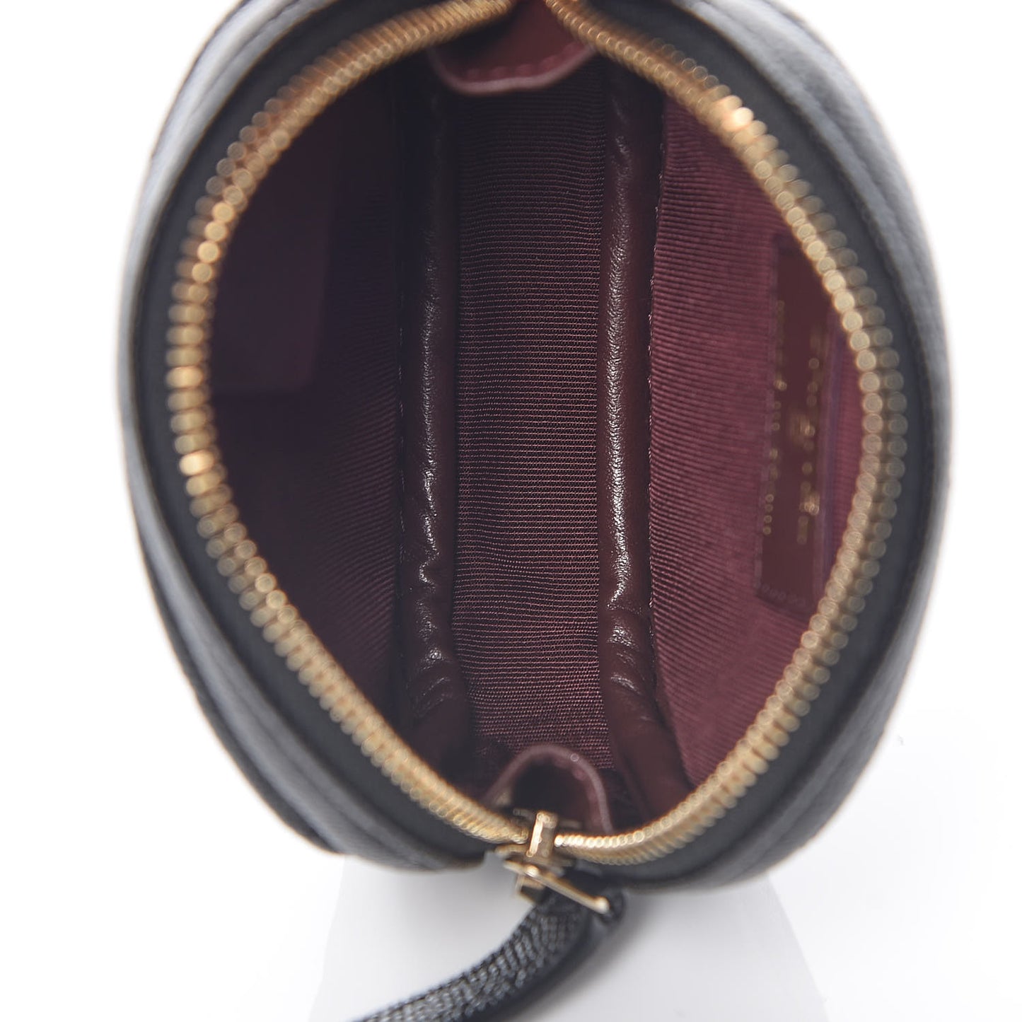 Caviar Quilted Zip Around Classic Coin Purse Black
