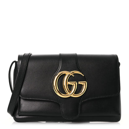 Gucci Vitello Palmellato Lux Small Arli Flap Shoulder Bag Black 1 of 16