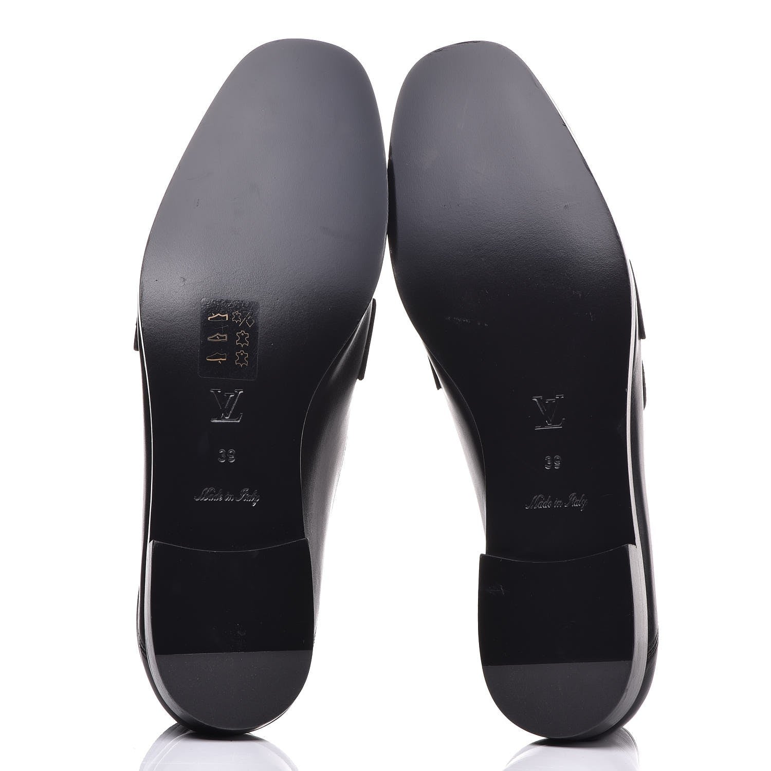 Louis Vuitton Calfskin Monogram Studded Loafers 39 Black 5 of 12