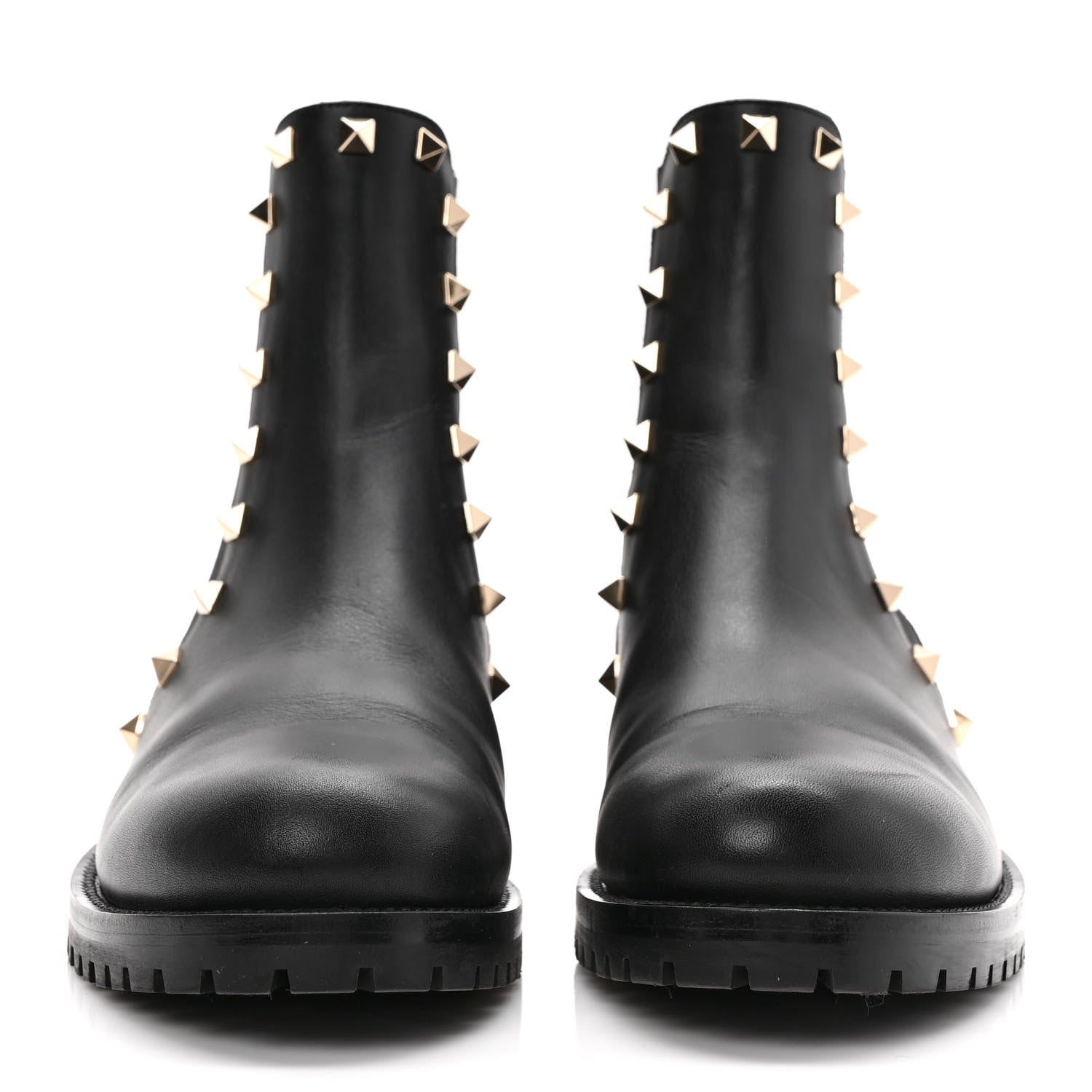 Valentino Garavani Calfskin Rockstud Beatle Chelsea 20mm Ankle Boots 38 Black 2 of 8