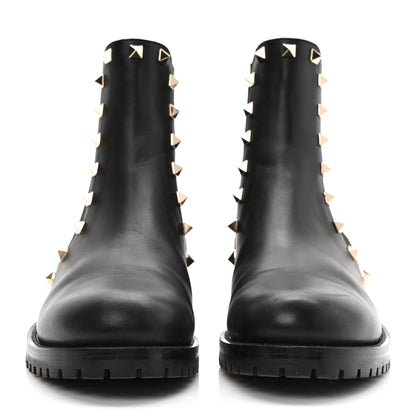 Valentino Garavani Calfskin Rockstud Beatle Chelsea 20mm Ankle Boots 38 Black 2 of 8
